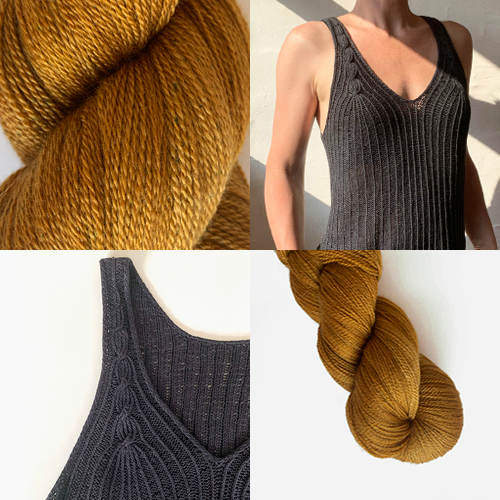 Cascade Tank Top - KIT - Tonal Silk Lace