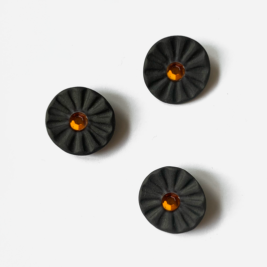 Coal & Amber - Porcelain Bling Buttons