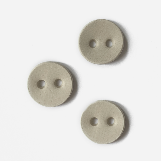 Alabaster White - Raw Ceramic Buttons