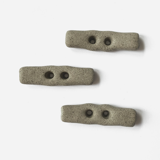 Granite Grey - Raw Duffle Buttons